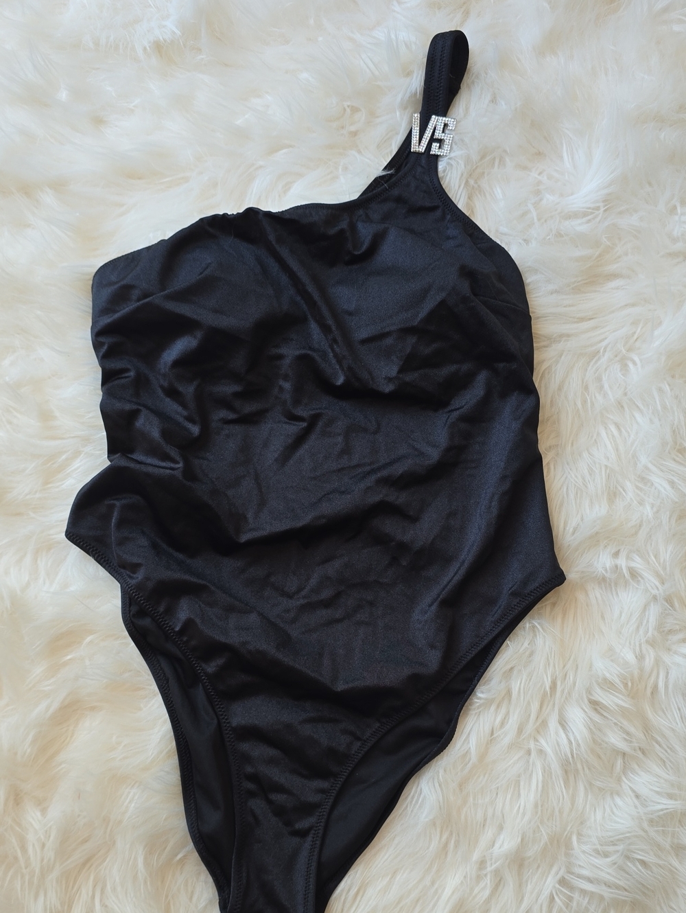 Victoria's Secret VS Shine Hardware One Shoulder Swimsuit SIZE M